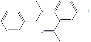 1-{2-[benzyl(methyl)amino]-5-fluorophenyl}ethan-1-one 化学構造式