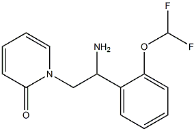 1-{2-amino-2-[2-(difluoromethoxy)phenyl]ethyl}pyridin-2(1H)-one,,结构式
