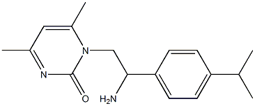 1-{2-amino-2-[4-(propan-2-yl)phenyl]ethyl}-4,6-dimethyl-1,2-dihydropyrimidin-2-one Structure