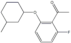 1-{2-fluoro-6-[(3-methylcyclohexyl)oxy]phenyl}ethan-1-one Structure