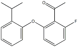 1-{2-fluoro-6-[2-(propan-2-yl)phenoxy]phenyl}ethan-1-one Struktur