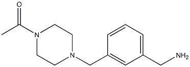 1-{3-[(4-acetylpiperazin-1-yl)methyl]phenyl}methanamine Structure