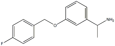1-{3-[(4-fluorobenzyl)oxy]phenyl}ethanamine 化学構造式