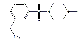 1-{3-[(4-methylpiperazine-1-)sulfonyl]phenyl}ethan-1-amine Struktur
