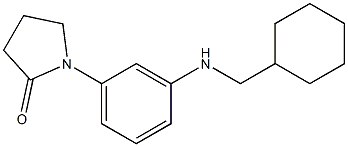 1-{3-[(cyclohexylmethyl)amino]phenyl}pyrrolidin-2-one,,结构式