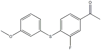 1-{3-fluoro-4-[(3-methoxyphenyl)sulfanyl]phenyl}ethan-1-one