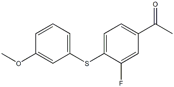 1-{3-fluoro-4-[(3-methoxyphenyl)sulfanyl]phenyl}ethan-1-one|