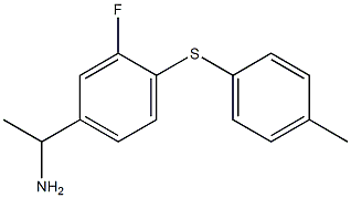 1-{3-fluoro-4-[(4-methylphenyl)sulfanyl]phenyl}ethan-1-amine Struktur