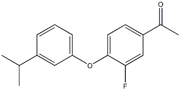 1-{3-fluoro-4-[3-(propan-2-yl)phenoxy]phenyl}ethan-1-one Structure