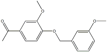 1-{3-methoxy-4-[(3-methoxybenzyl)oxy]phenyl}ethanone Struktur
