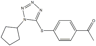 1-{4-[(1-cyclopentyl-1H-1,2,3,4-tetrazol-5-yl)sulfanyl]phenyl}ethan-1-one Structure