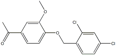 1-{4-[(2,4-dichlorophenyl)methoxy]-3-methoxyphenyl}ethan-1-one Structure