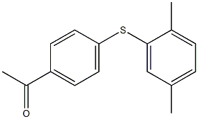 1-{4-[(2,5-dimethylphenyl)sulfanyl]phenyl}ethan-1-one,,结构式