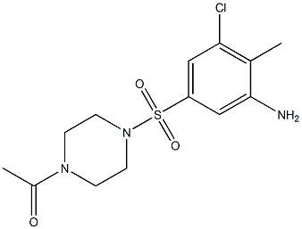 1-{4-[(3-amino-5-chloro-4-methylbenzene)sulfonyl]piperazin-1-yl}ethan-1-one Structure