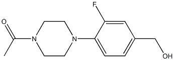 1-{4-[2-fluoro-4-(hydroxymethyl)phenyl]piperazin-1-yl}ethan-1-one Structure