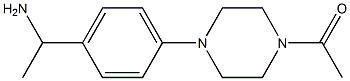 1-{4-[4-(1-aminoethyl)phenyl]piperazin-1-yl}ethan-1-one Structure