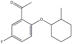 1-{5-fluoro-2-[(2-methylcyclohexyl)oxy]phenyl}ethan-1-one 化学構造式