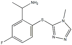 1-{5-fluoro-2-[(4-methyl-4H-1,2,4-triazol-3-yl)sulfanyl]phenyl}ethan-1-amine Struktur