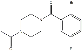 1-acetyl-4-(2-bromo-5-fluorobenzoyl)piperazine|