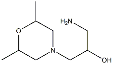 1-amino-3-(2,6-dimethylmorpholin-4-yl)propan-2-ol 化学構造式