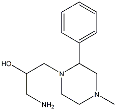 1-amino-3-(4-methyl-2-phenylpiperazin-1-yl)propan-2-ol Structure