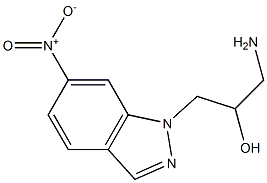 1-amino-3-(6-nitro-1H-indazol-1-yl)propan-2-ol 化学構造式