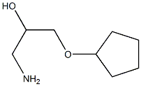 1-amino-3-(cyclopentyloxy)propan-2-ol,,结构式
