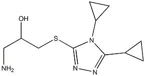 1-amino-3-[(4,5-dicyclopropyl-4H-1,2,4-triazol-3-yl)sulfanyl]propan-2-ol,,结构式