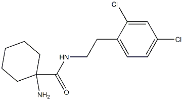 1-amino-N-[2-(2,4-dichlorophenyl)ethyl]cyclohexane-1-carboxamide Structure