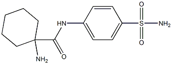 1-amino-N-[4-(aminosulfonyl)phenyl]cyclohexanecarboxamide Struktur