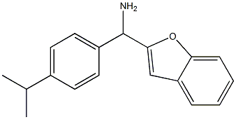 1-benzofuran-2-yl[4-(propan-2-yl)phenyl]methanamine 化学構造式