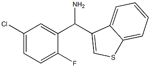 1-benzothiophen-3-yl(5-chloro-2-fluorophenyl)methanamine,,结构式