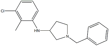 1-benzyl-N-(3-chloro-2-methylphenyl)pyrrolidin-3-amine,,结构式