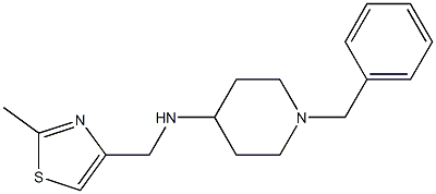 1-benzyl-N-[(2-methyl-1,3-thiazol-4-yl)methyl]piperidin-4-amine Struktur
