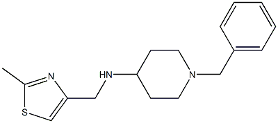 1-benzyl-N-[(2-methyl-1,3-thiazol-4-yl)methyl]piperidin-4-amine 化学構造式