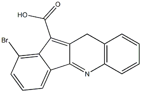 1-bromo-10H-indeno[1,2-b]quinoline-11-carboxylic acid Struktur