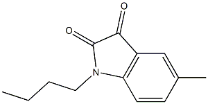 1-butyl-5-methyl-2,3-dihydro-1H-indole-2,3-dione,,结构式
