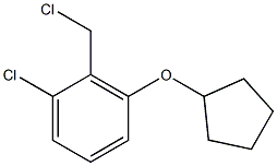 1-chloro-2-(chloromethyl)-3-(cyclopentyloxy)benzene Struktur