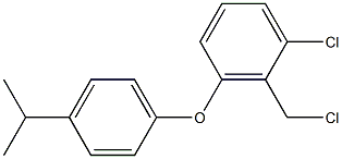 1-chloro-2-(chloromethyl)-3-[4-(propan-2-yl)phenoxy]benzene 化学構造式