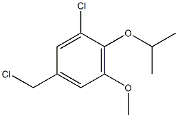 1-chloro-5-(chloromethyl)-3-methoxy-2-(propan-2-yloxy)benzene,,结构式