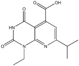 1-ethyl-2,4-dioxo-7-(propan-2-yl)-1H,2H,3H,4H-pyrido[2,3-d]pyrimidine-5-carboxylic acid,,结构式