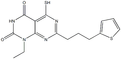 1-ethyl-5-mercapto-7-(3-thien-2-ylpropyl)pyrimido[4,5-d]pyrimidine-2,4(1H,3H)-dione|