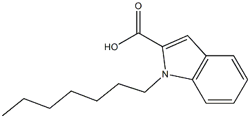 1-heptyl-1H-indole-2-carboxylic acid Structure