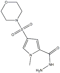 1-methyl-4-(morpholin-4-ylsulfonyl)-1H-pyrrole-2-carbohydrazide Struktur