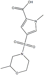 1-methyl-4-[(2-methylmorpholin-4-yl)sulfonyl]-1H-pyrrole-2-carboxylic acid Structure