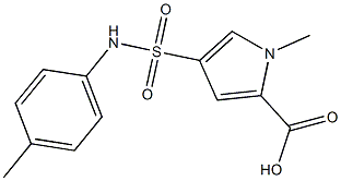 1-methyl-4-{[(4-methylphenyl)amino]sulfonyl}-1H-pyrrole-2-carboxylic acid 结构式