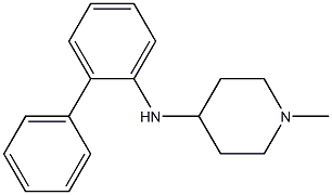 1-methyl-N-(2-phenylphenyl)piperidin-4-amine,,结构式