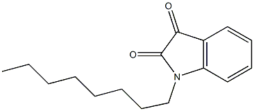 1-octyl-2,3-dihydro-1H-indole-2,3-dione 结构式