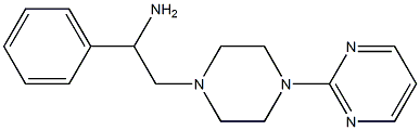 1-phenyl-2-[4-(pyrimidin-2-yl)piperazin-1-yl]ethan-1-amine 结构式