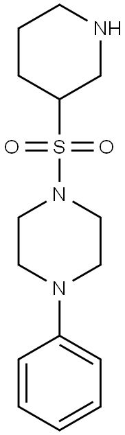 1-phenyl-4-(piperidine-3-sulfonyl)piperazine Struktur